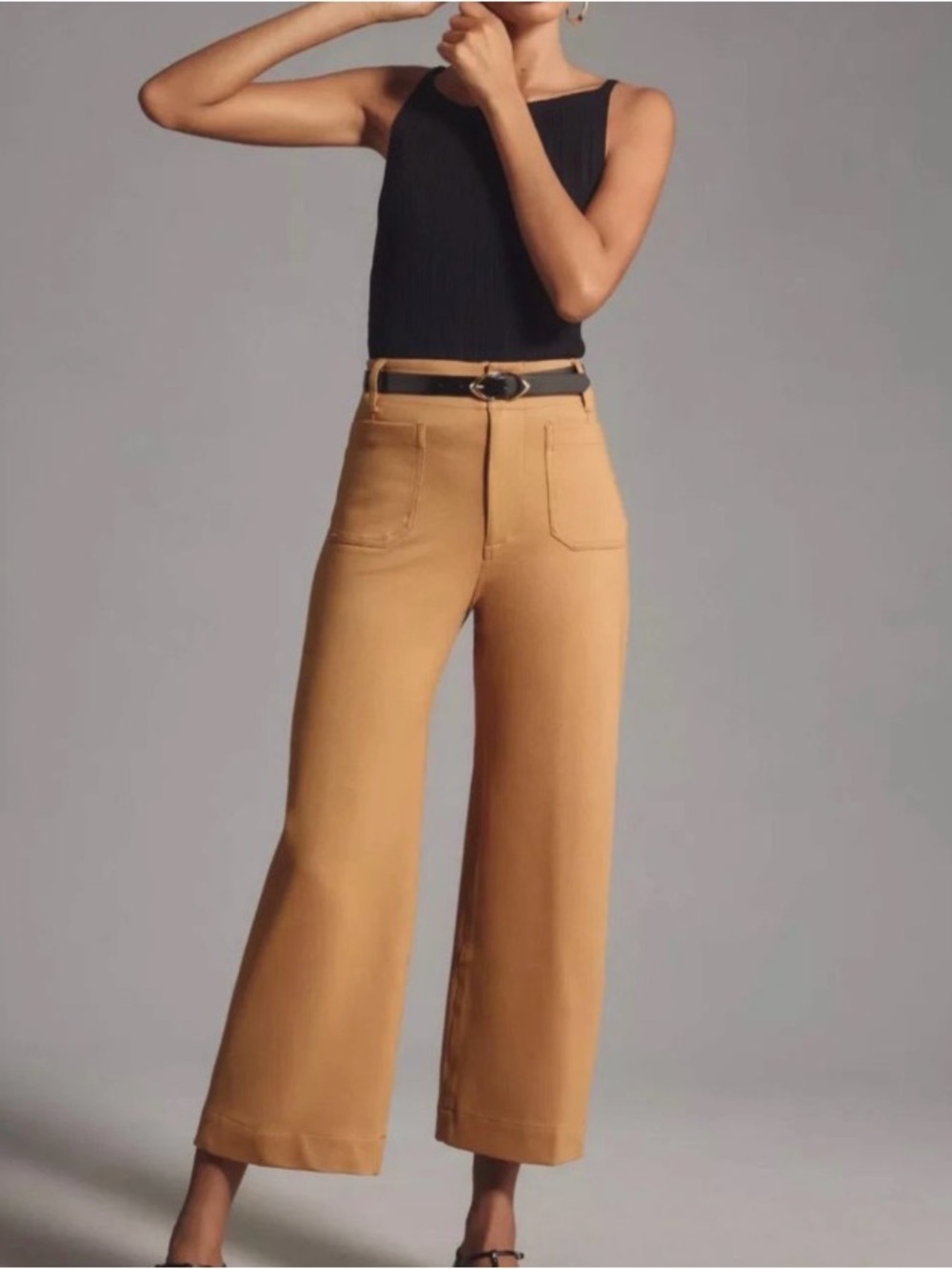 Anthropologie Maeve Colette Knit Wide-Leg Crop